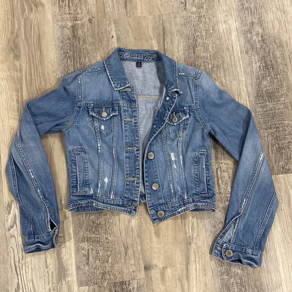American Eagle Cropped Denim Jacket